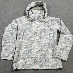 Eddie Bauer Womens Jacket Size M Weatheredge Swirl Print Hooded Rain